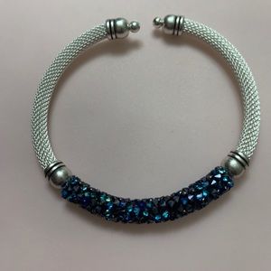 Alex and ani mesh cuff with crystals